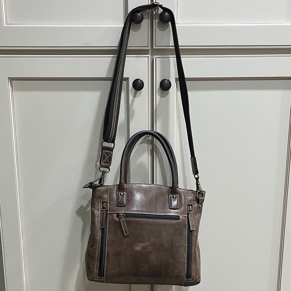 Elegant Brown Leather Shoulder Bag with hidden holster for your gun